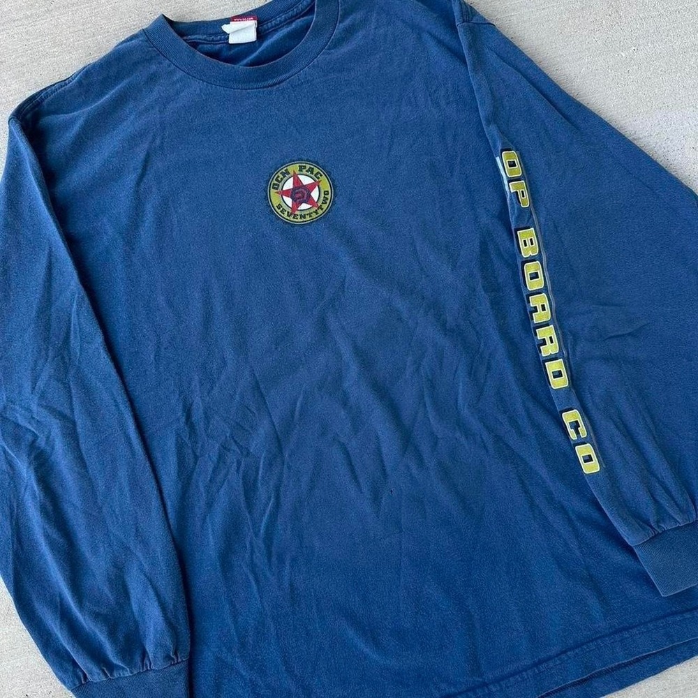 Vintage Y2K Ocean Pacific Skater/ Surf Graphic Shirt Size Large